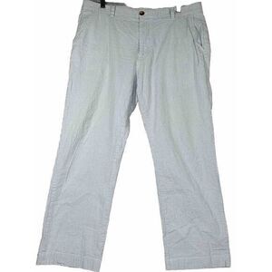 Vineyard Vines Mens‎ Pants Seersucker Club Blue White Flat Front 36x30